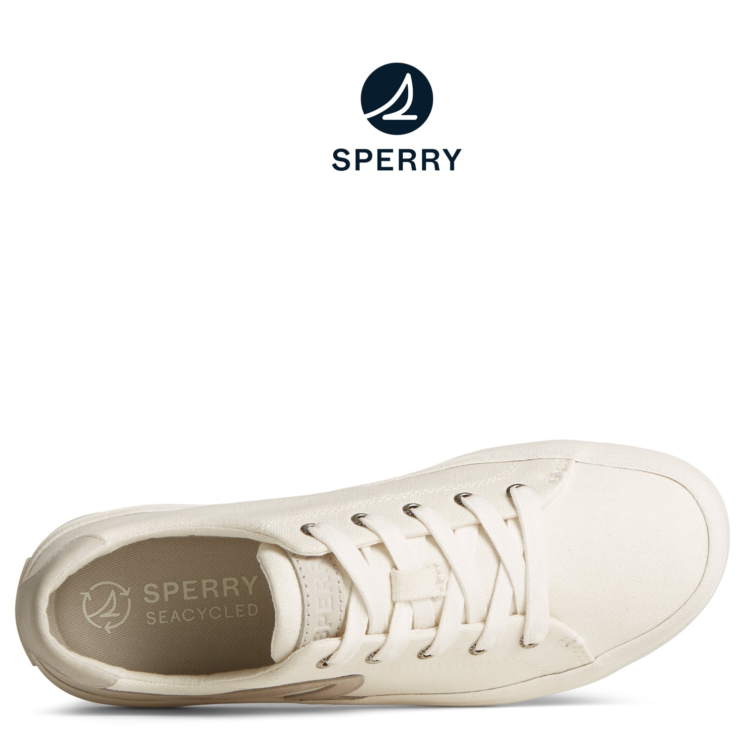 Women's SeaCycled™ Sandy Canvas Sneaker White (STS89341)