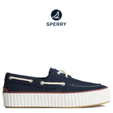 Women's Pier Wave Platform Sneakers Navy (STS89479)