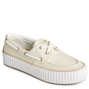 Women's Pier Wave Platform Sneakers White (STS89606)