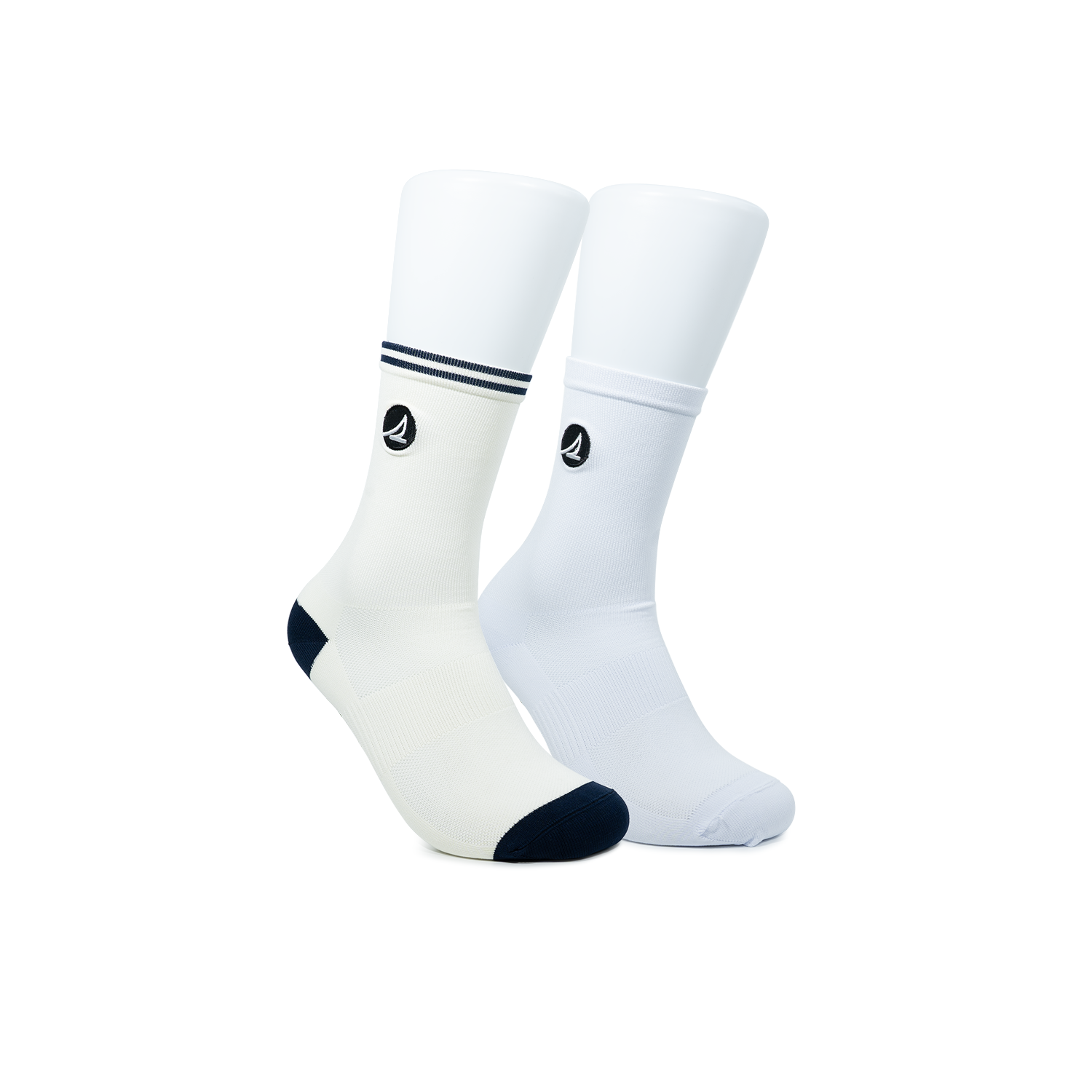 Women's 2 in 1 Crew Socks - Oat/White (25F65692)