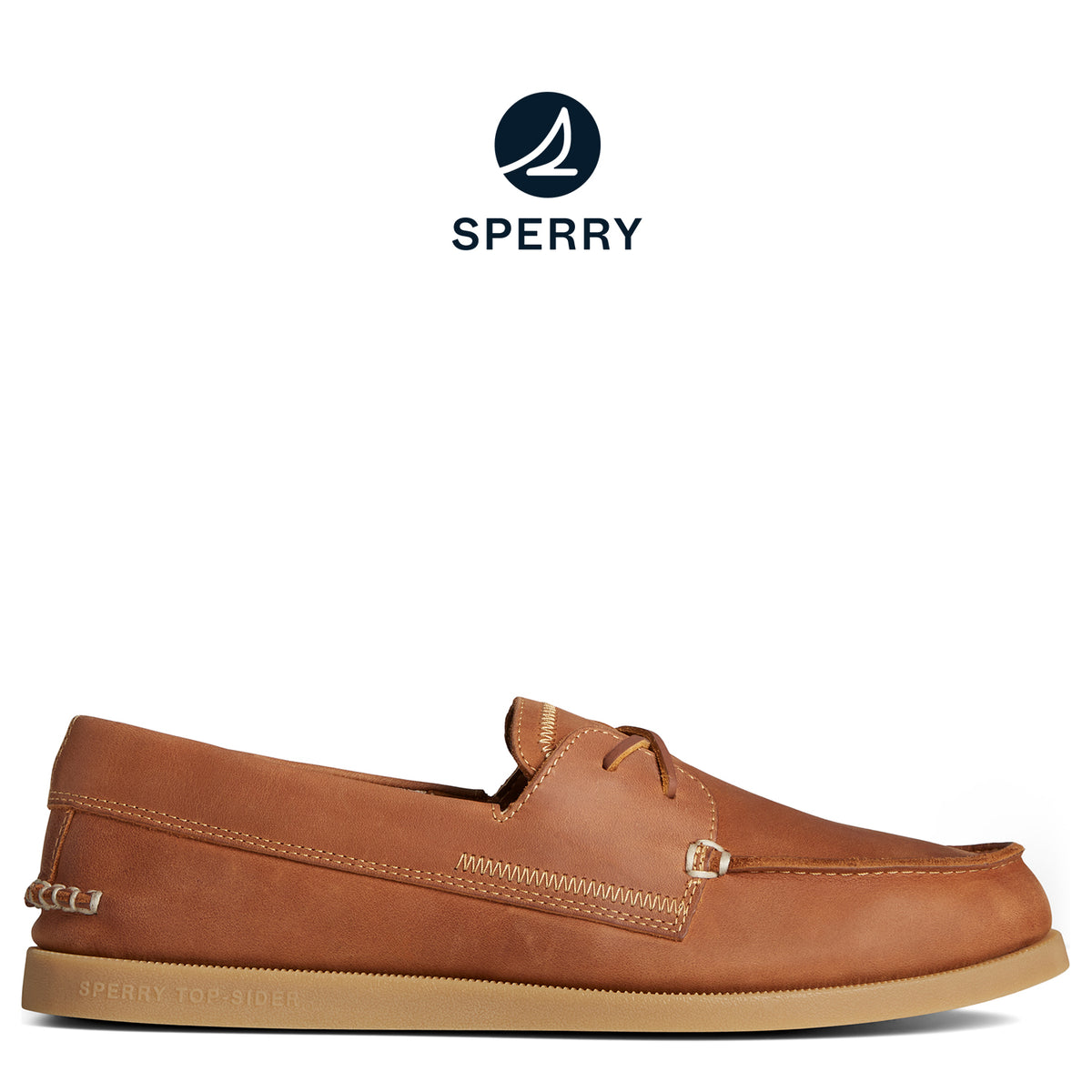 Men's Authentic Original™ 2-Eye Sirocco Leather Boat Shoe - Tan (STS25791)