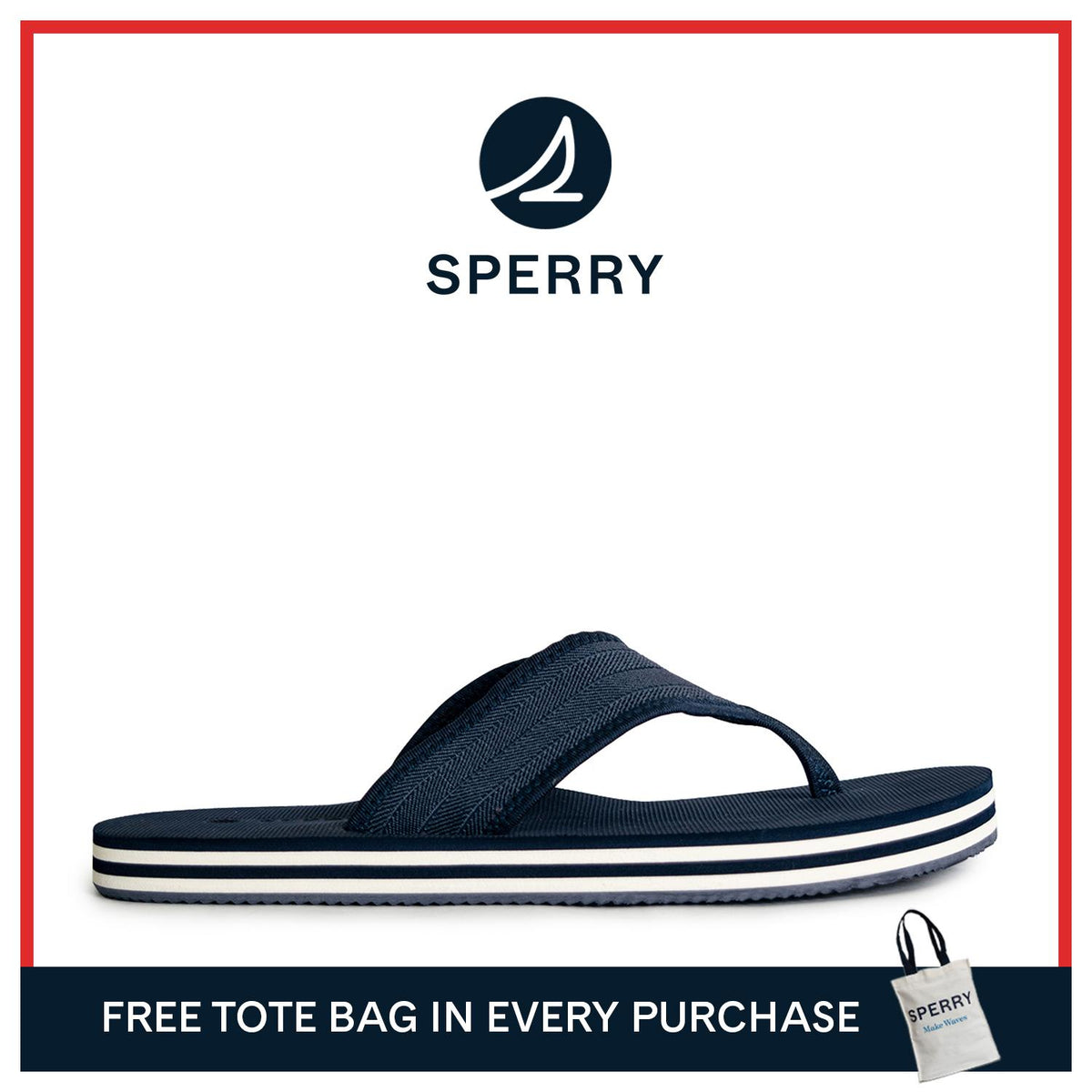 Men's Beacon Elastic Thong Sandals - Midnight Navy (10402347)