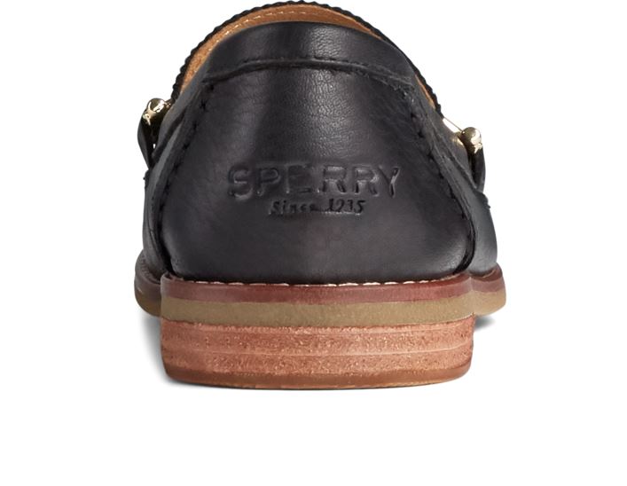 Women's Seaport Penny Plushwave Shackle Leather Black Sneaker (STS85425)