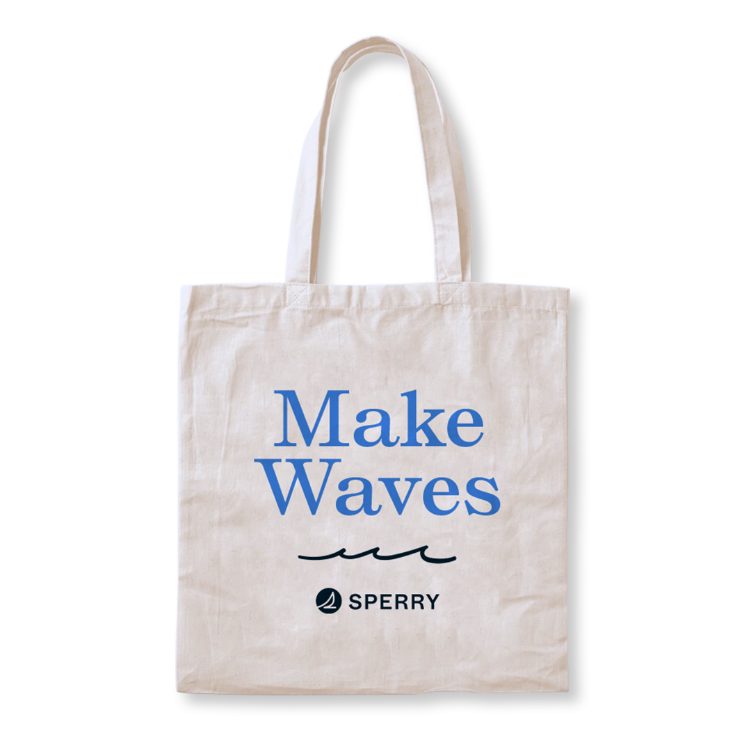 Sperry Limited Edition Make Waves Tote Bag (White)