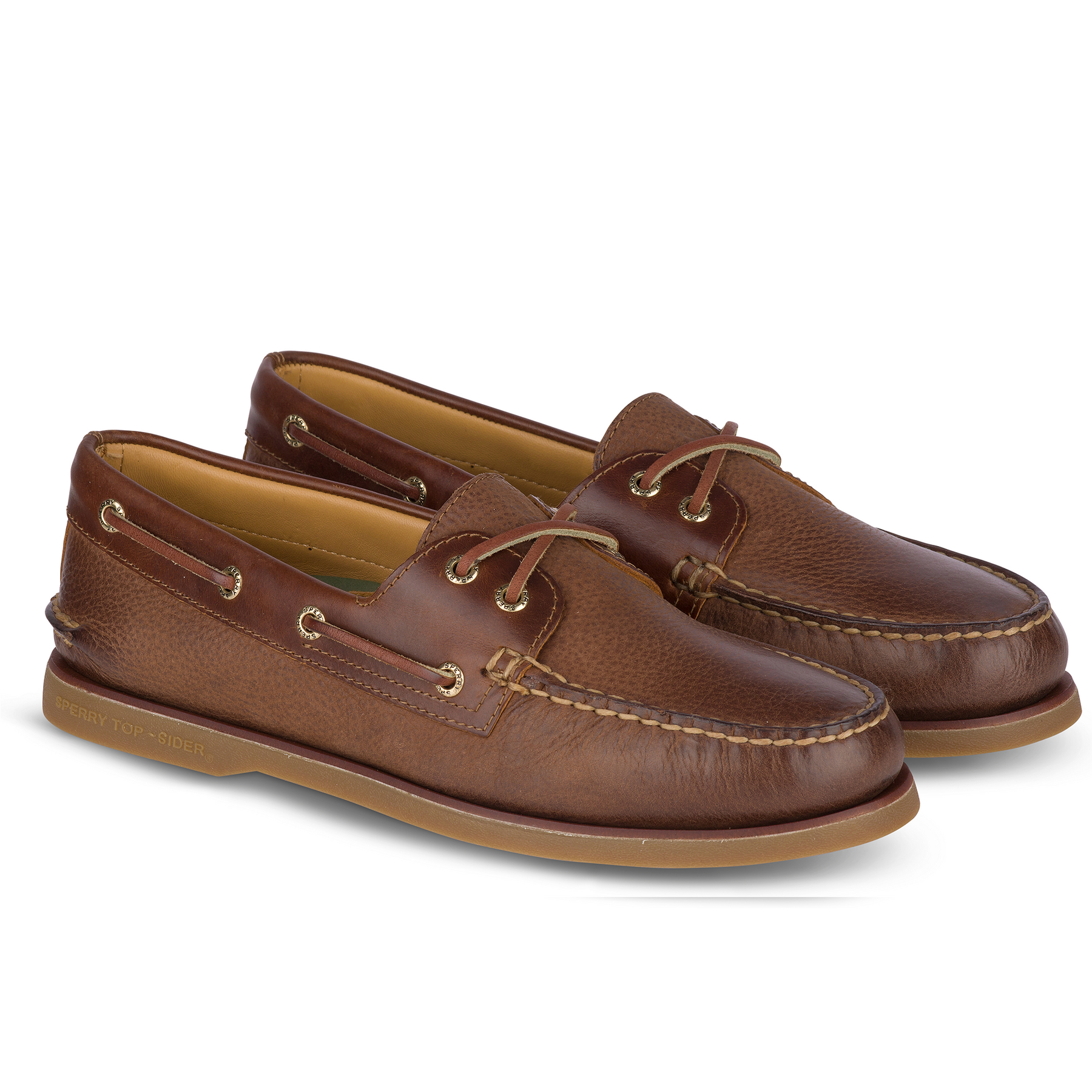 Men's Gold Cup Authentic Original Rivingston Tan Boat Shoes (STS19319)