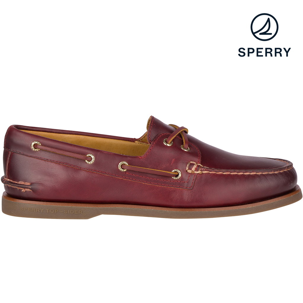 Burgundy sperrys discount