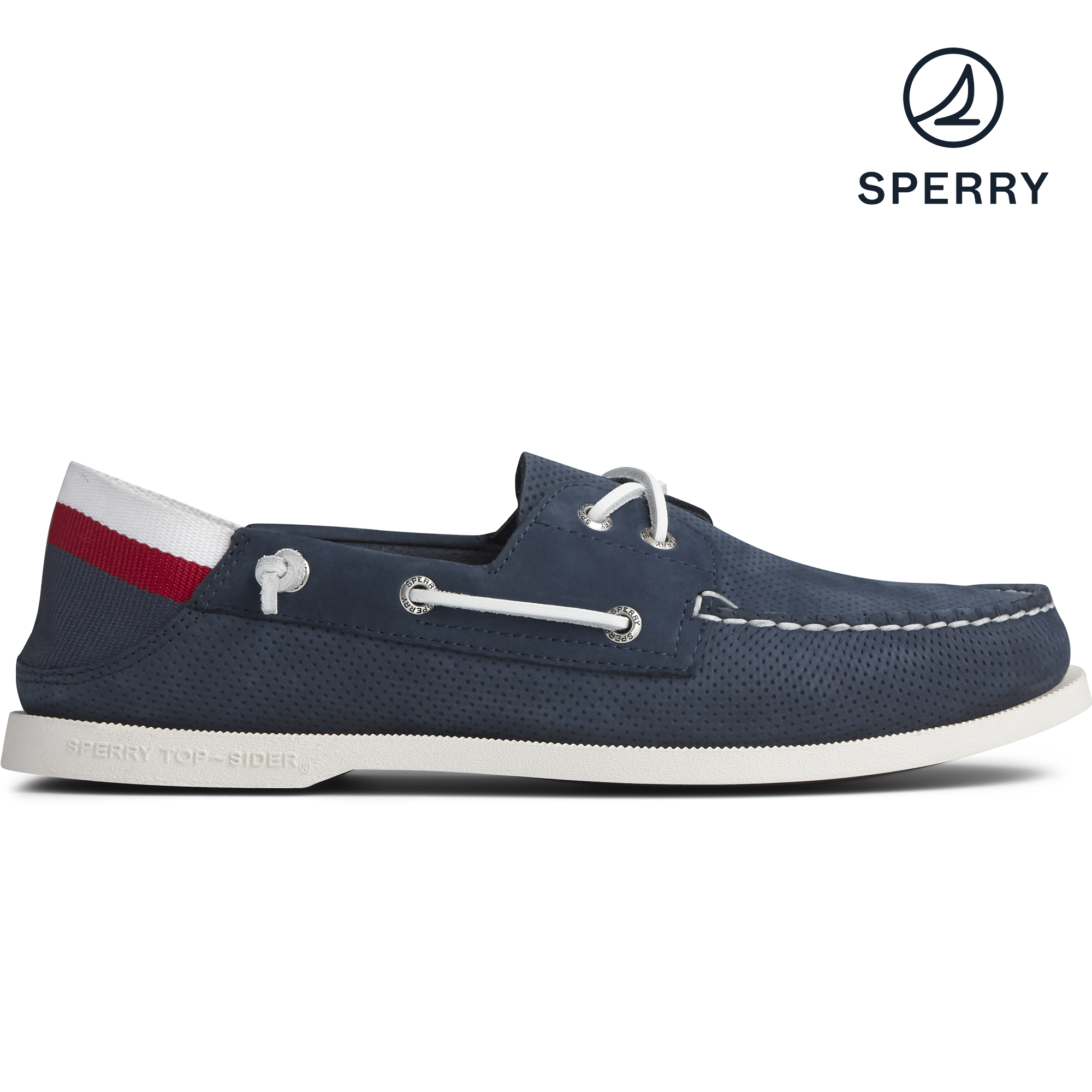 Men's Authentic Original Kick Down Navy Boat Shoe(STS21940)