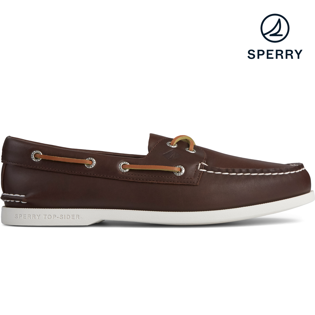 Men s Authentic Original PLUSHWAVE Boat Shoe Brown STS22198