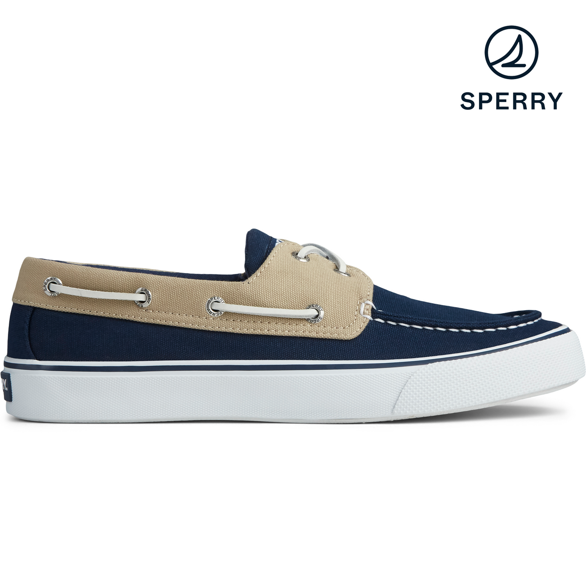 Navy blue sperry deals sneakers