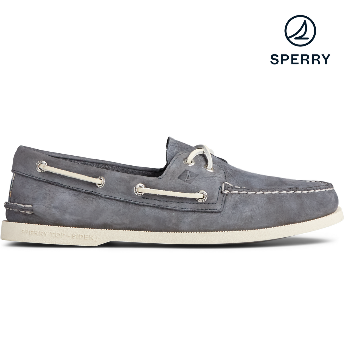 Sperry Men's Authentic Surf Leather Grey Boat Shoe (STS22792)