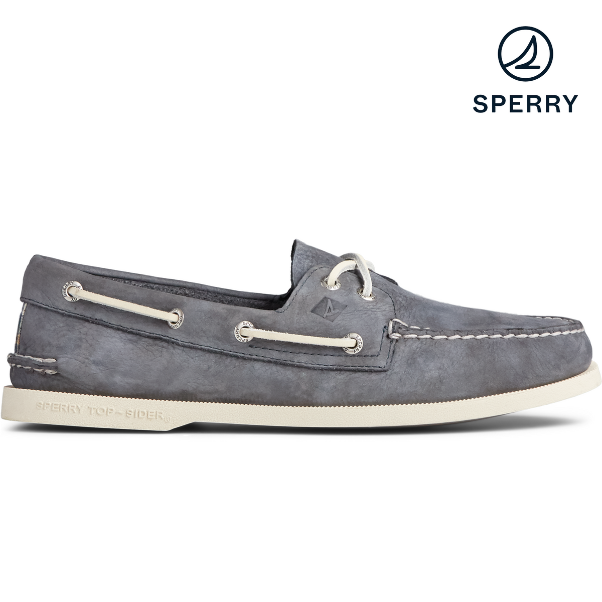 Sperry Men s Authentic Surf Leather Grey Boat Shoe STS22792