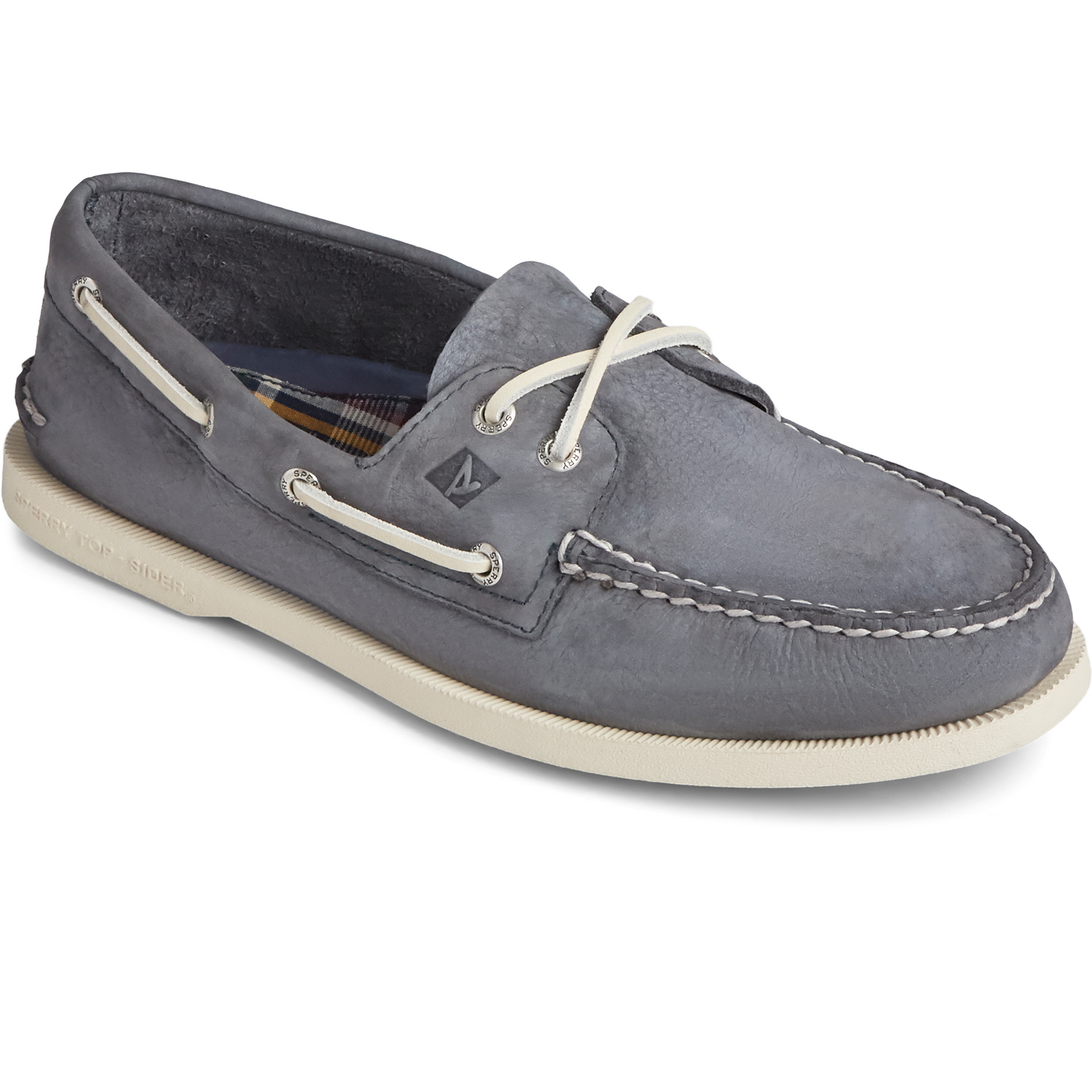 Sperry Men s Authentic Surf Leather Grey Boat Shoe STS22792