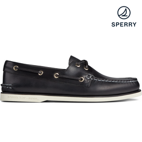 Men s Gold Cup Authentic Original Orleans Black Boat Shoe STS22967