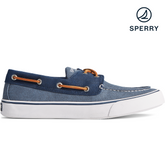 Men's Bahama II Waxy Canvas Navy Sneaker (STS23317)