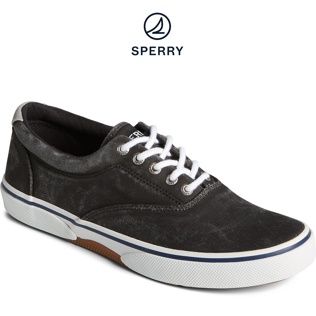 Men's Halyard Saltwashed Sneaker - Black (STS23579)