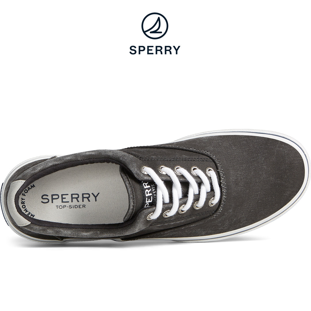 Men's Halyard Saltwashed Sneaker - Black (STS23579)