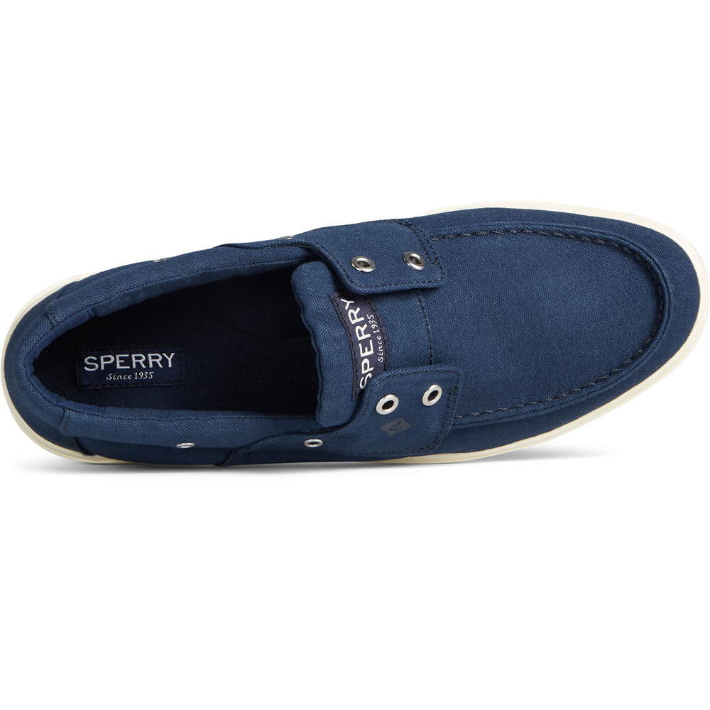 Men's Outer Banks 2Eye Canvas Boat Shoe Navy (STS23864)