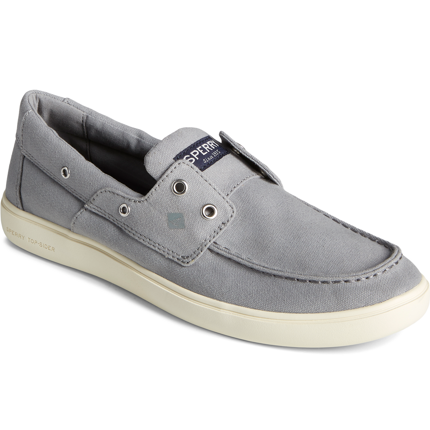 Men's Outer Banks 2Eye Canvas Boat Shoe Grey (STS23865)