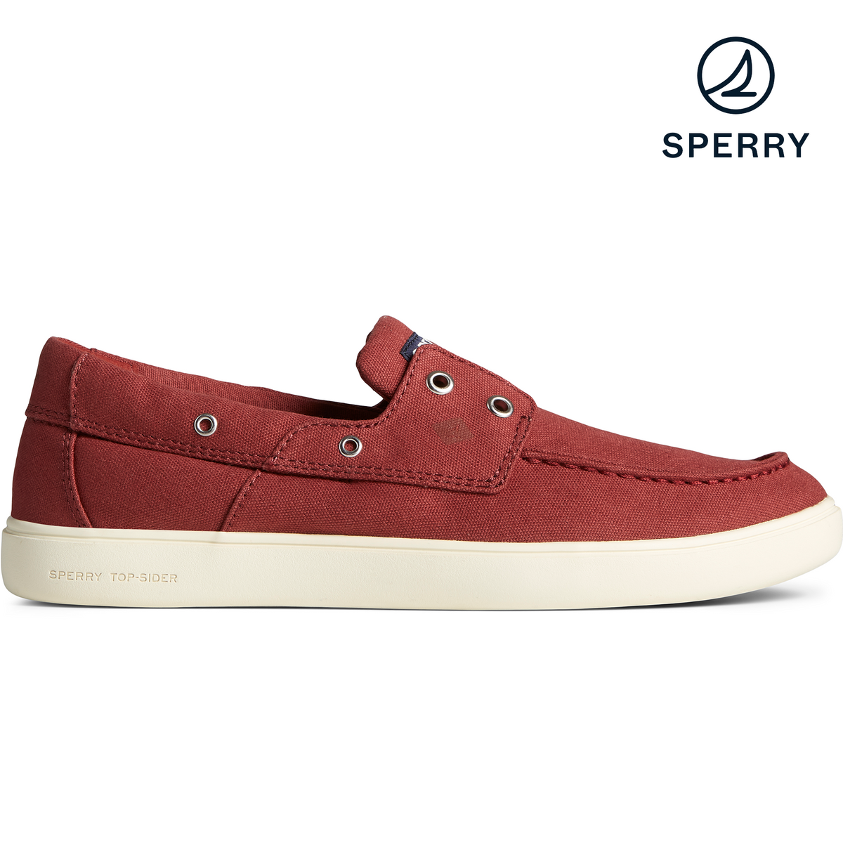 Men s Outer Banks 2 Eye Canvas Red Boat Shoe STS23866