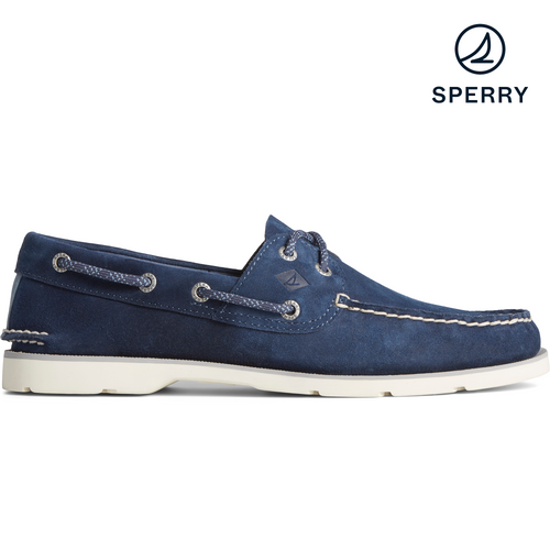 Men's Leeward 2Eye Tech Camo Boat Shoe Navy (STS24434)