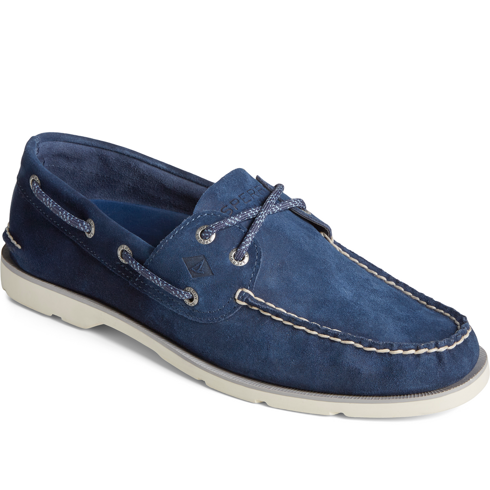 Men's Leeward 2-Eye Tech Camo Boat Shoe - Navy (STS24434)