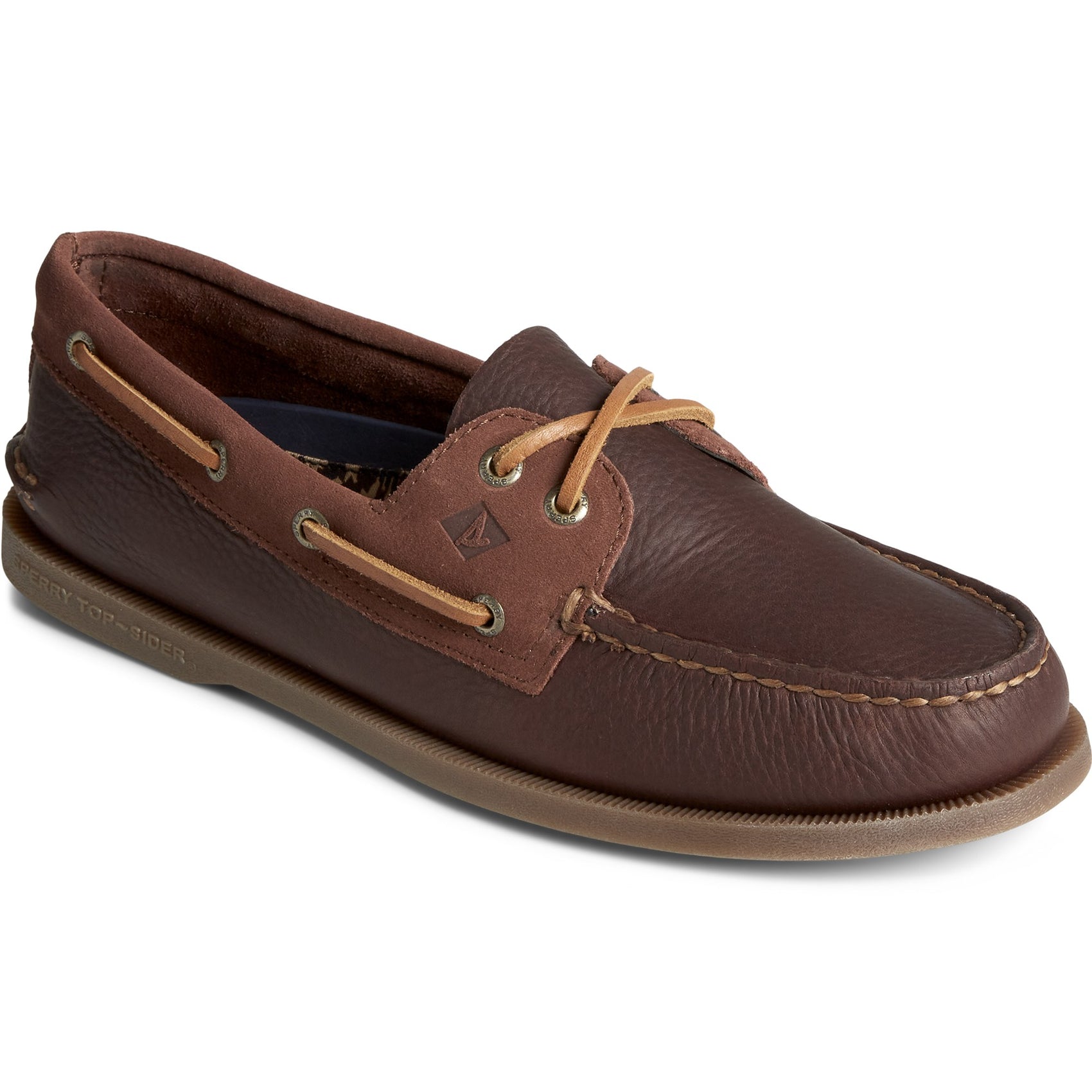 Men's Authentic Original Tumbled/Suede Boat Shoe Brown (STS24531)