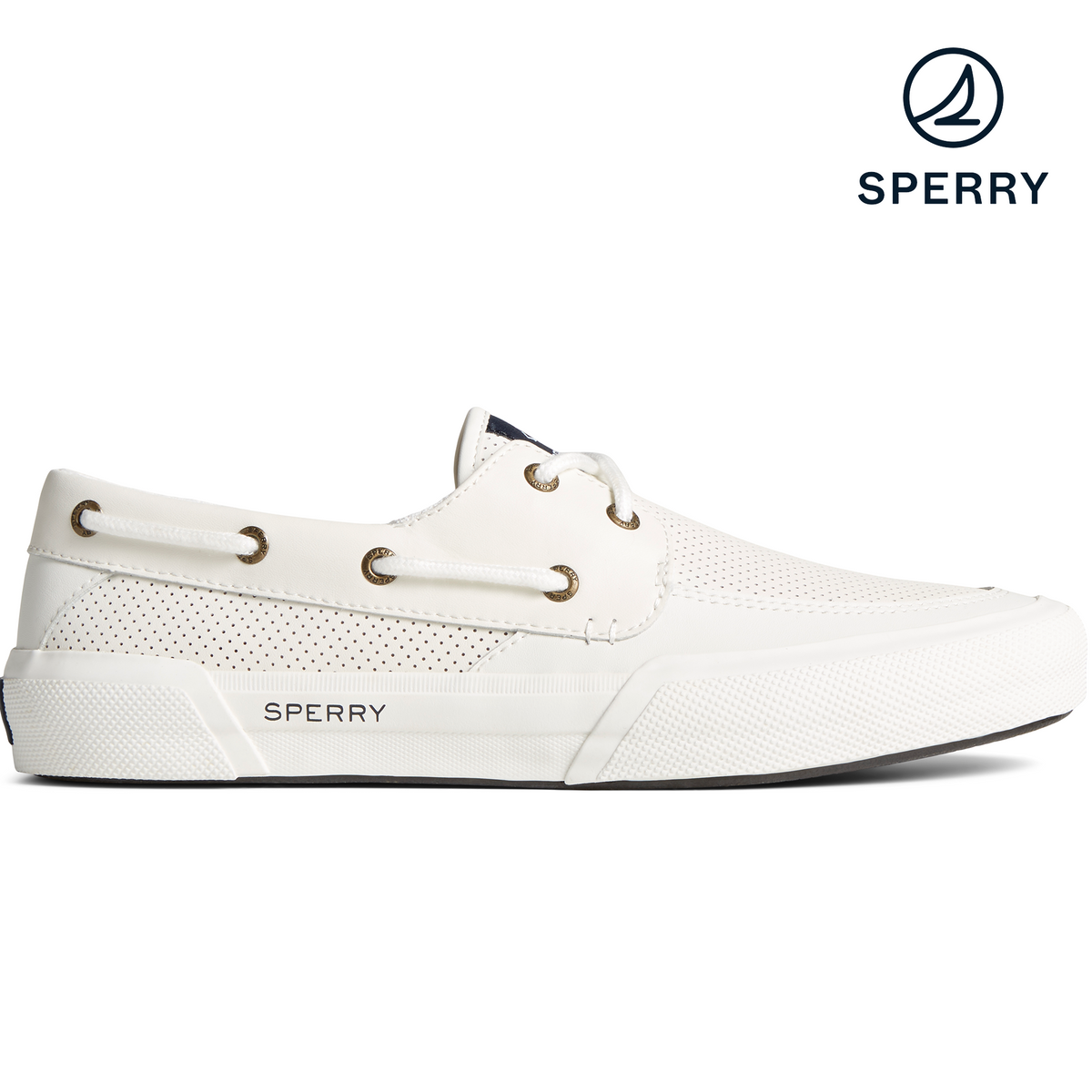 Mens white sperry online sneakers