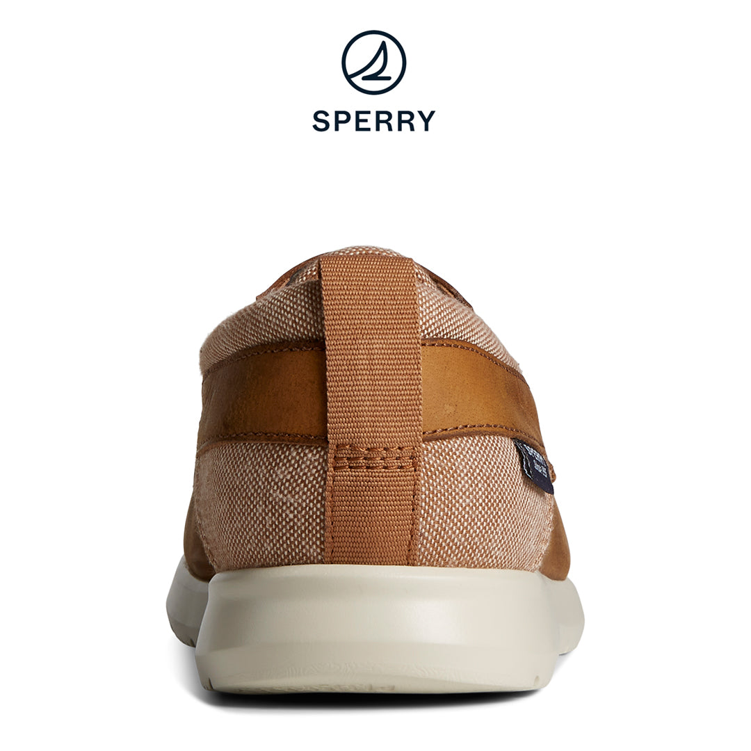Men's Bowrider Plushstep Leather Slip-On Boat Sneaker - Tan (STS25002)