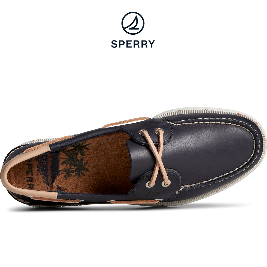 Men's Authentic Original™ Vegetable Re-Tanned Leather Boat Shoe Navy (STS25187)