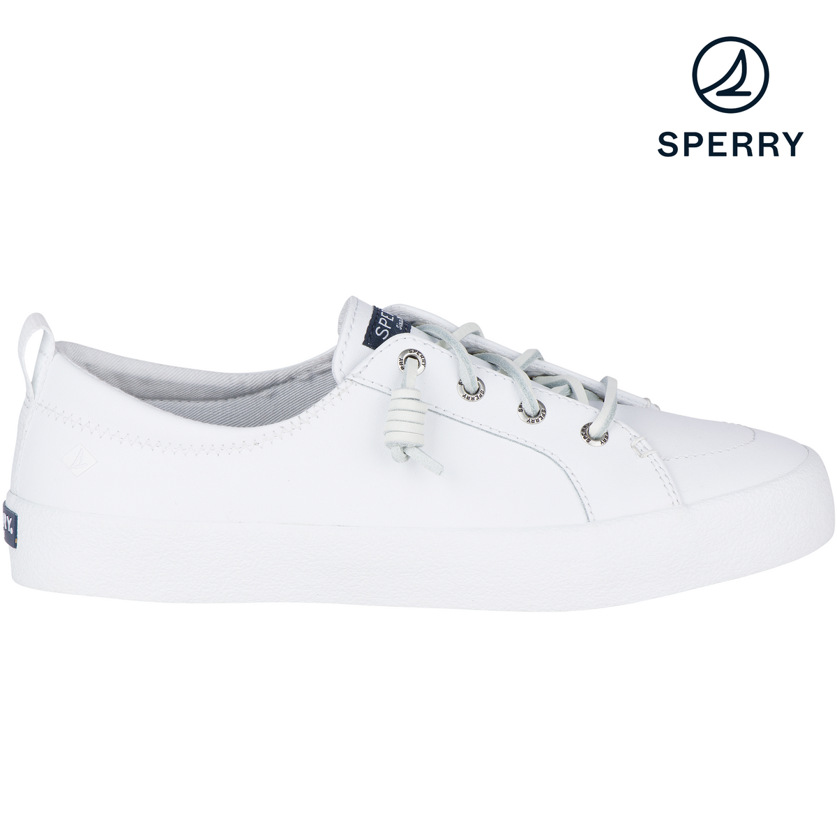Women's Crest Vibe AP Crepe Leather White Sneaker (STS82371)