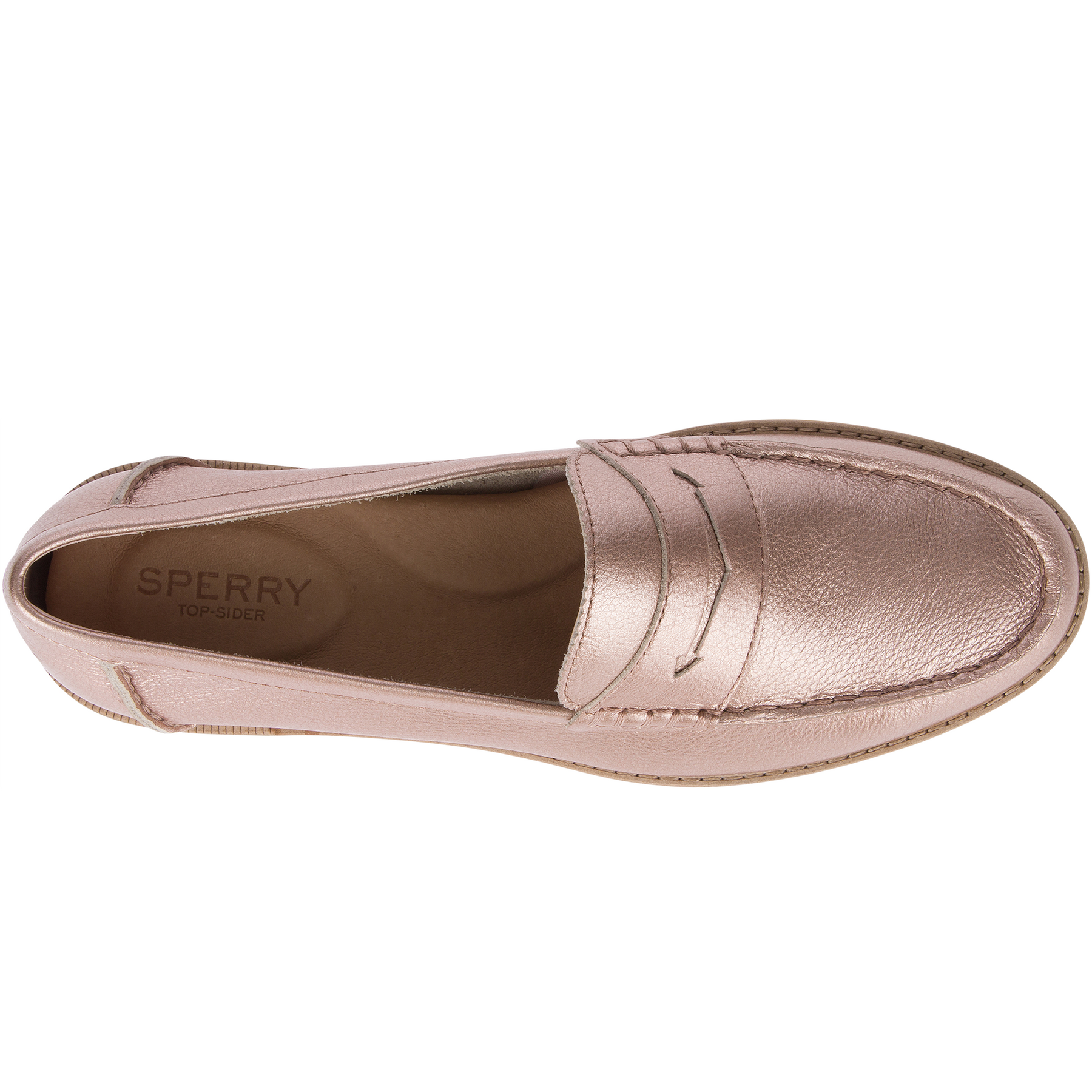 Sperry rose 2025 gold loafers