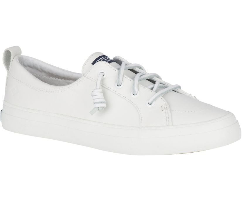 Women's Crest Vibe AP Crepe Leather White Sneaker (STS82371)