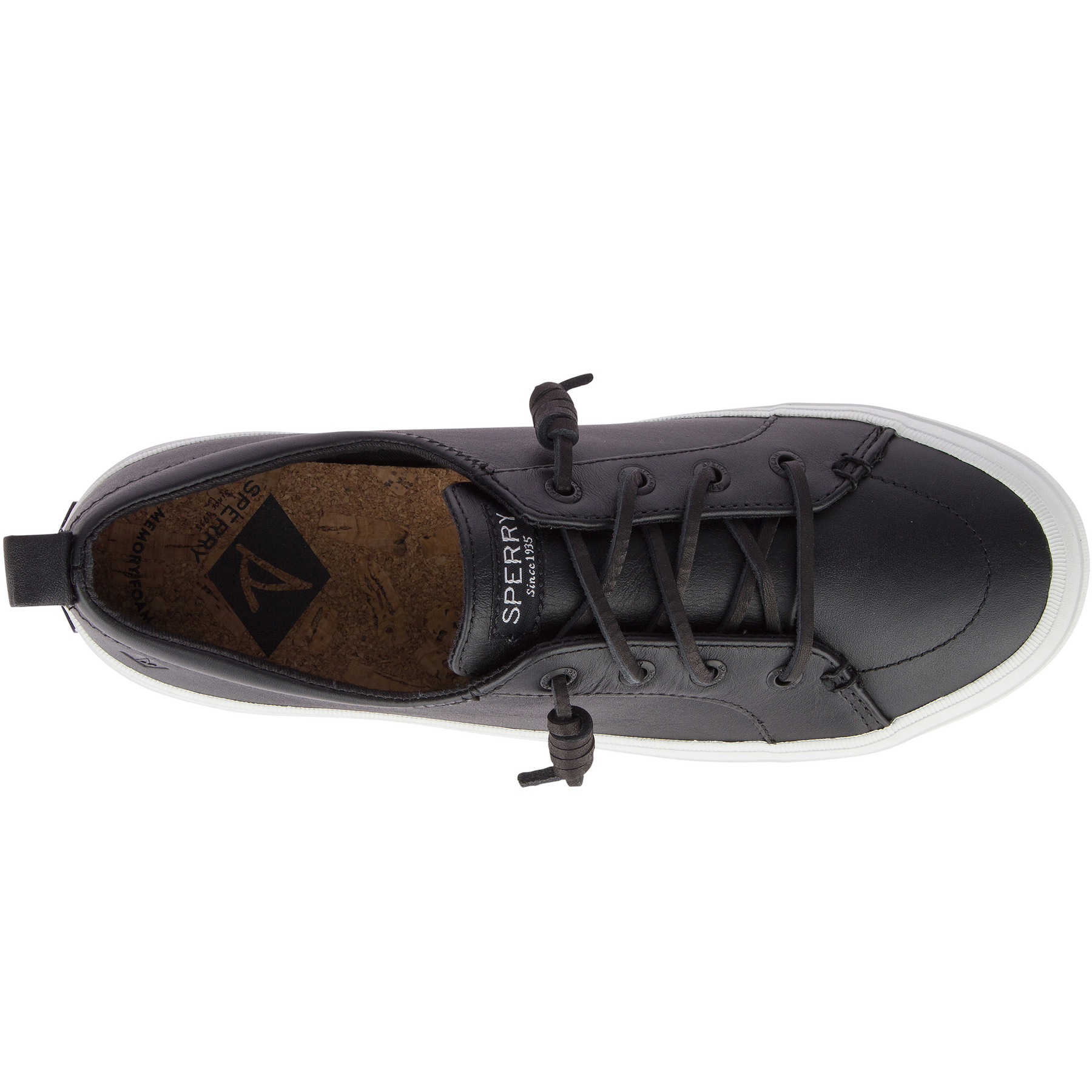 Women s Crest Vibe Leather Black STS84548