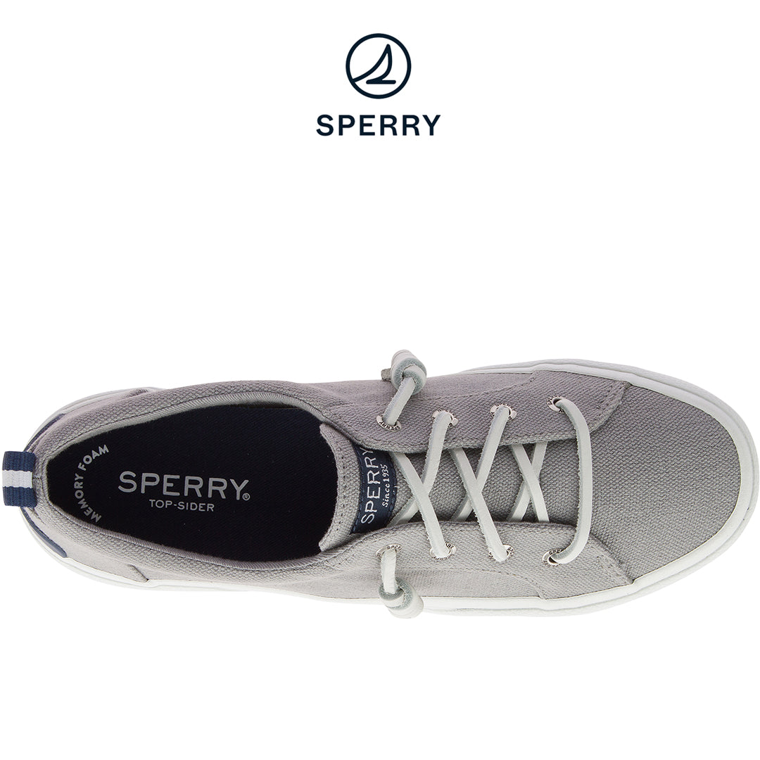 Women's Pier Wave Canvas Sneaker Grey (STS85103)