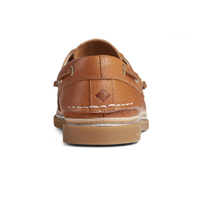 Women's Authentic Original 2 Eye Tumbled Leather Tan Boat Shoes (STS85424)