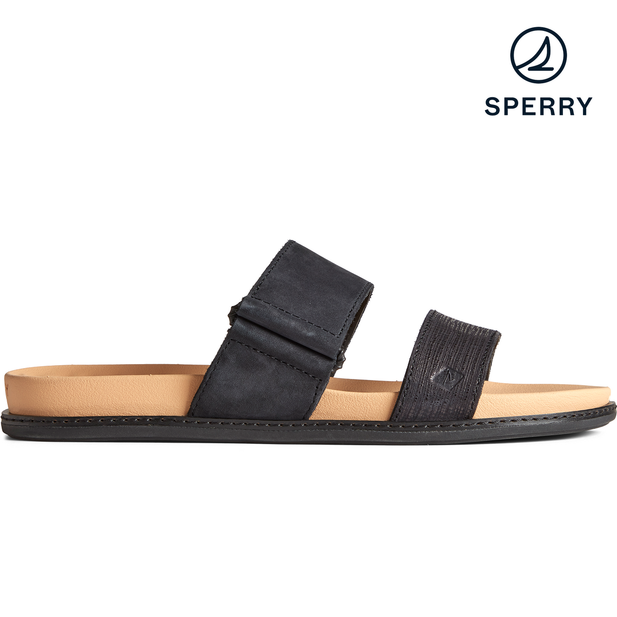 Black sperry flip flops hot sale