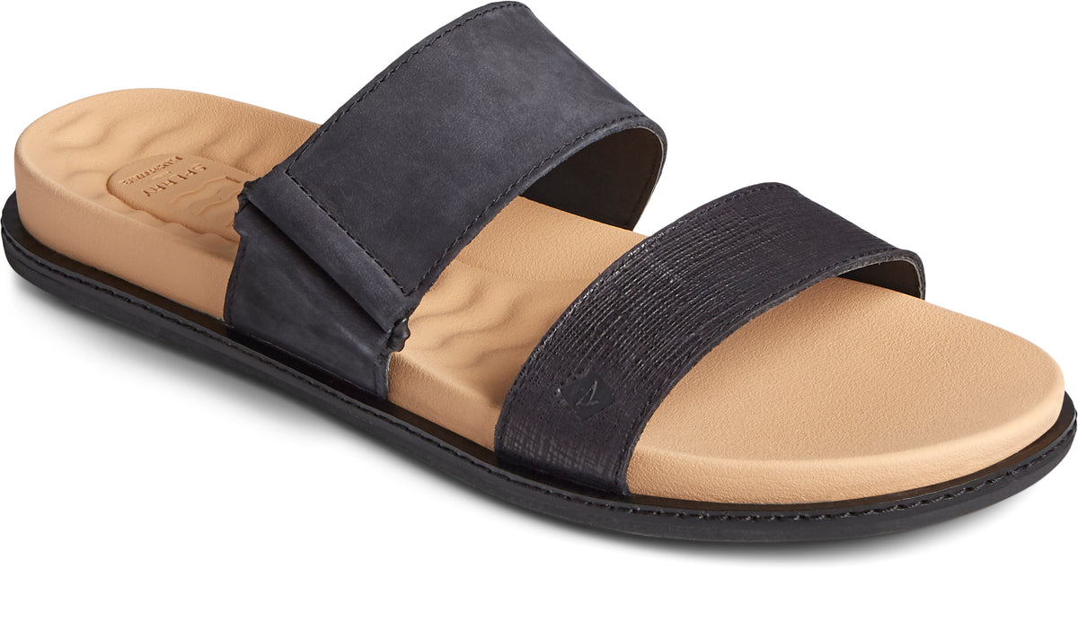 Women's Waveside PLUSHWAVE Slide Black Sandal (STS86099)