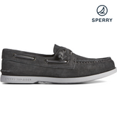 Women's Authentic Original 2-Eye PLUSHWAVE Checkmate Black Boat Shoe (STS86655)