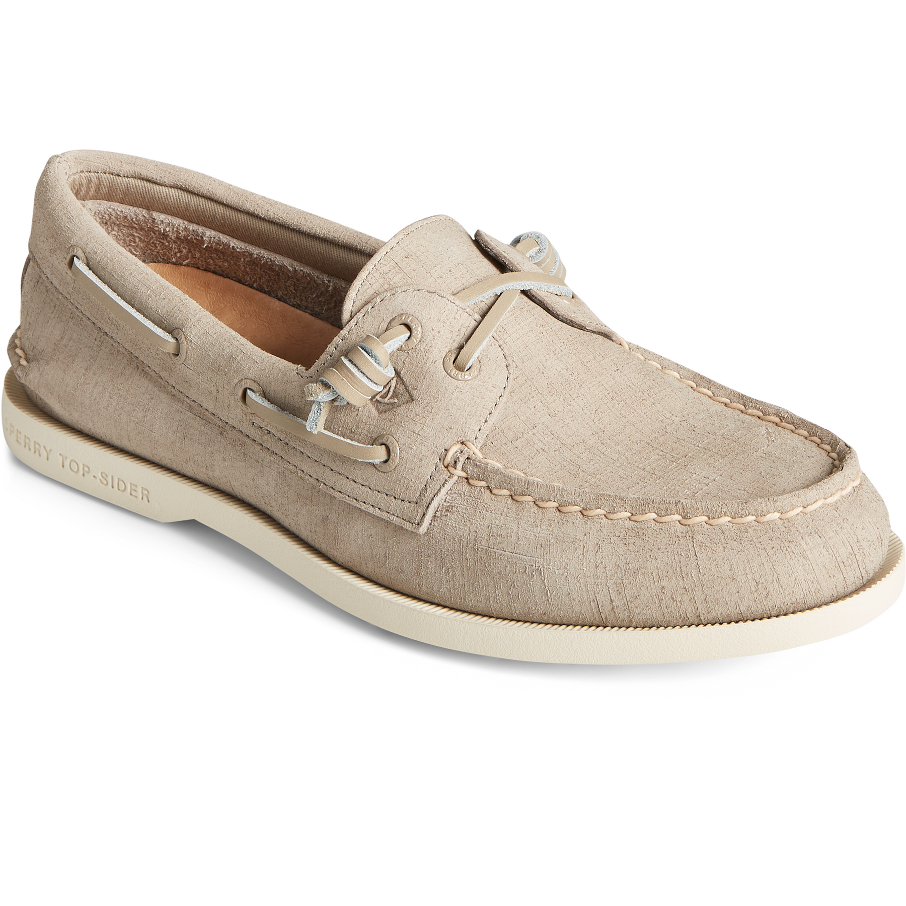 Women's Authentic Original 2-Eye PLUSHWAVE Checkmate Dessert/Taupe Boat Shoe (STS86658)