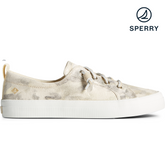 Women's Crest Vibe Camo Metallic Leather Sneaker - Ivory (STS87045)