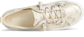 Women's Crest Vibe Camo Metallic Leather Sneaker - Ivory (STS87045)