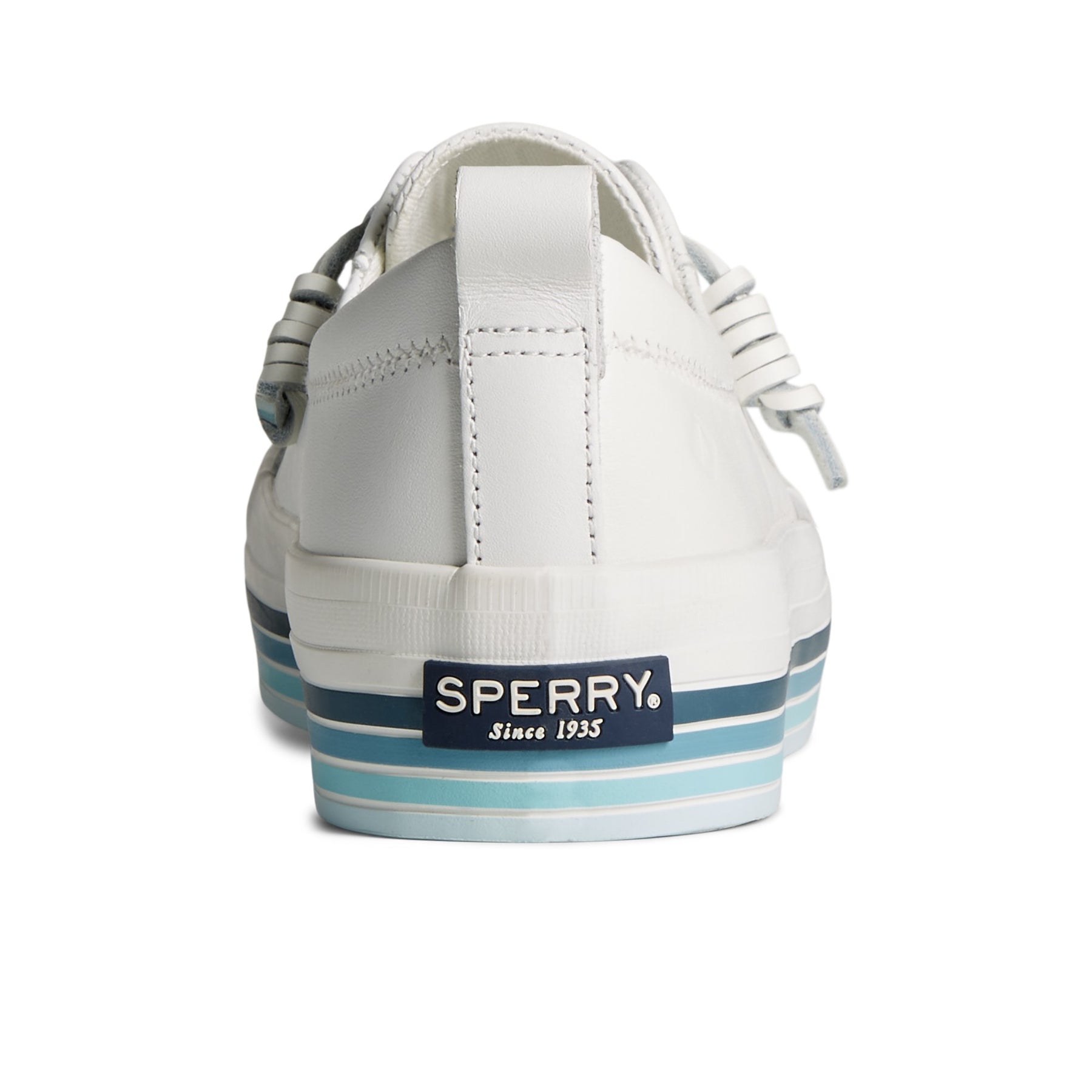 Women's Crest Vibe Platform Stripe Sneaker - White (STS87183)