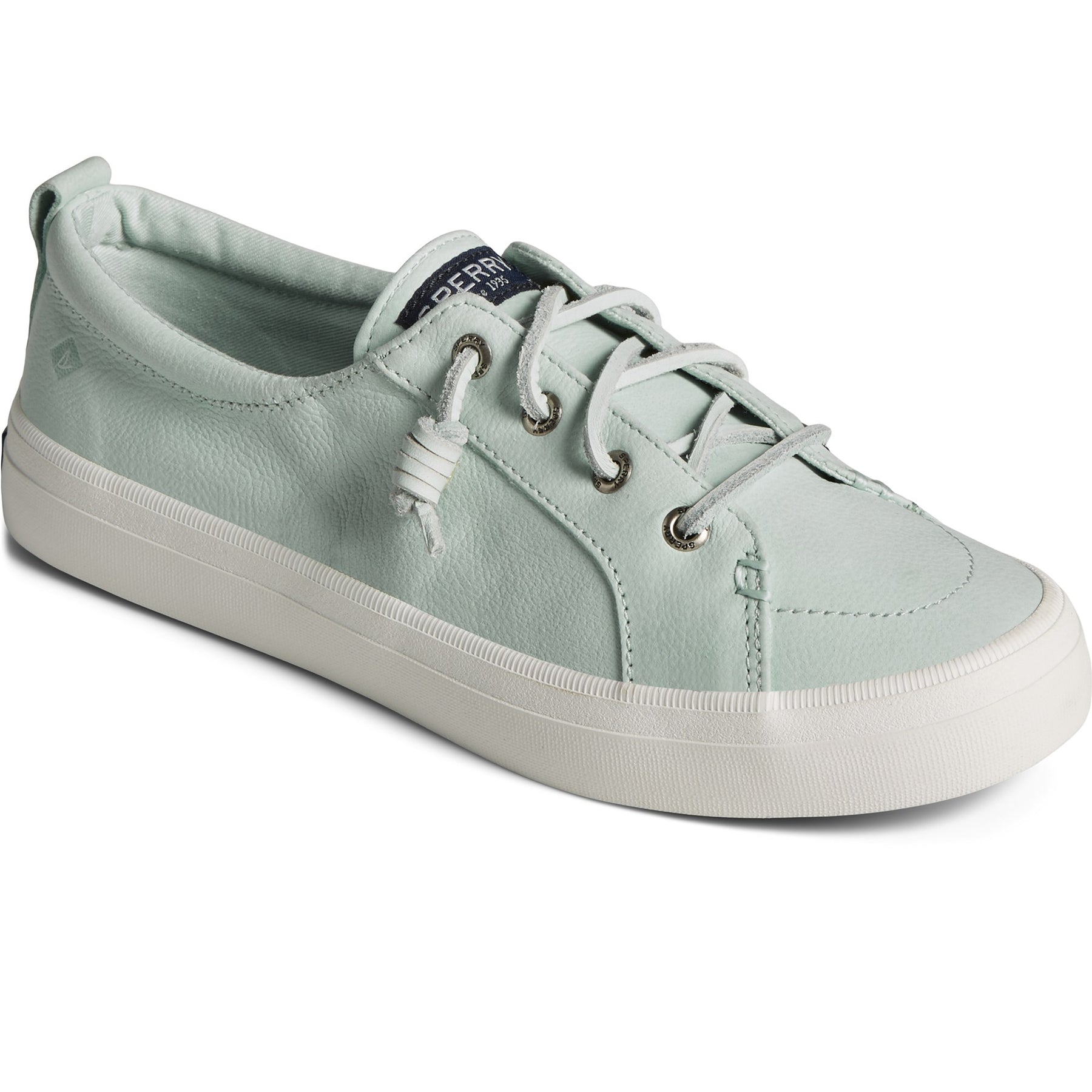 Women's Crest Vibe Tumbled Leather Sneaker - Blue Glass (STS87193)