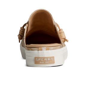 Women's Crest Vibe Coral Floral Mule Slip-On Sneaker - Tan (STS87456)