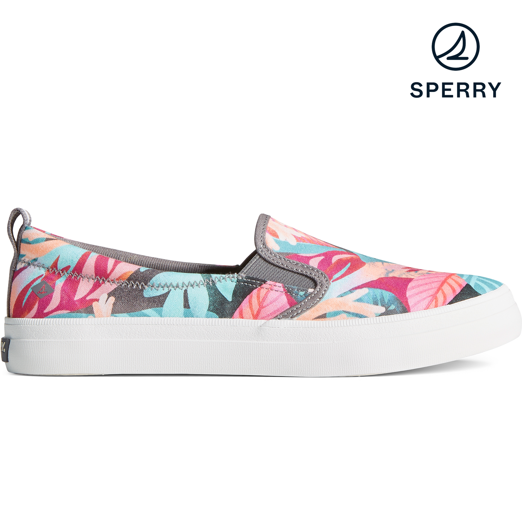 Women's Crest Twin Gore Coral Floral Sneaker - Pink (STS87481)