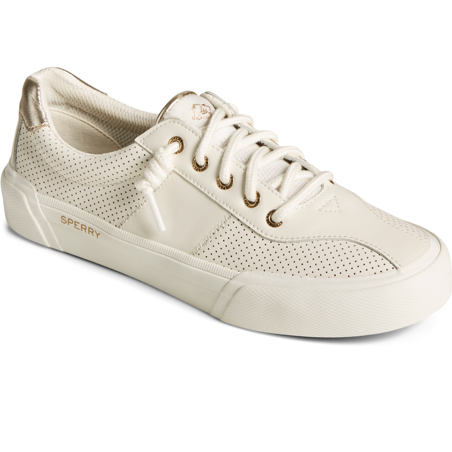 Women's SeaCycled™ Soletide Racy Metallic Sneaker - White (STS87589)