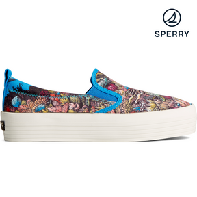 Sperry x Kerby Women's Crest Twin Gore Utopia Platform Slip On Sneaker- Blue (STS87742)