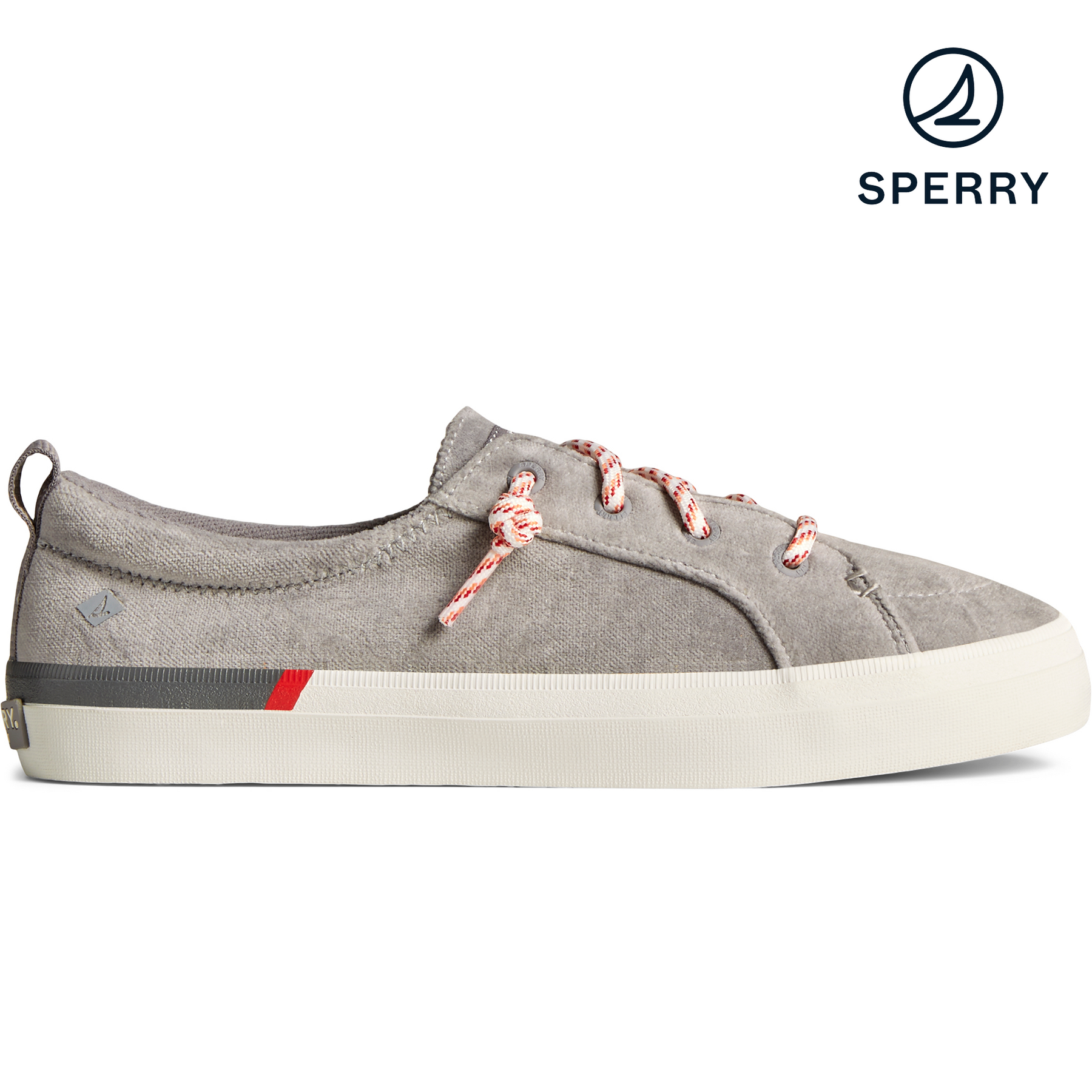 Women s Crest Vibe Brushed Cotton Sneaker Grey STS87857