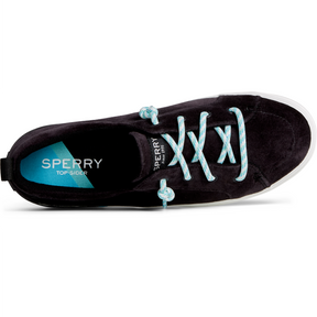 Women's Crest Vibe Brushed Cotton Sneaker - Black (STS87859)