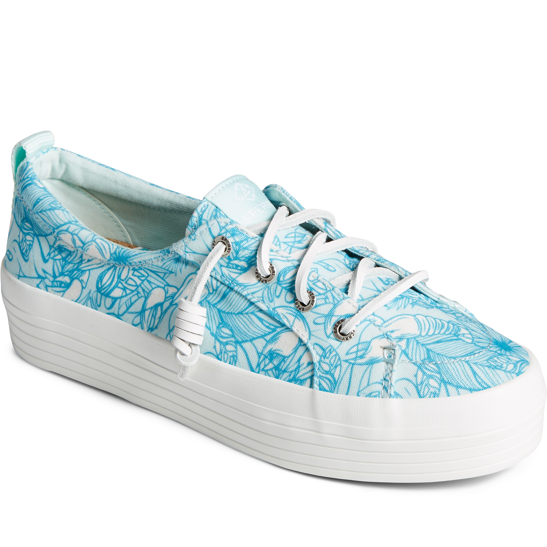 Women's Crest Vibe Resort Platform Sneaker - Blue (STS88253)